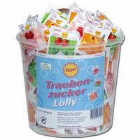 Frigeo Traubenzucker Lolly, Lutscher, 100 Stück Frigeo Traubenzucker Lolly, Lutscher, 100 Stück Bild 1