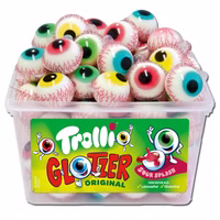 Trolli Glotzer Fruchtgummi Auge sauer gefüllt, 60 Stück Trolli Glotzer Fruchtgummi Auge sauer gefüllt, 60 Stück Bild 1