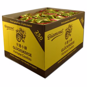 Glückskekse Diamond, Fortune Cookies, Kekse, 250 Stück Bild 1