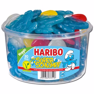 Haribo Super Schlümpfe, Fruchtgummi, 30 Stück Bild 1