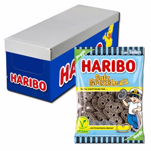 Haribo Salzbrezeln, Lakritz, 12 Beutel je 175g Bild 1