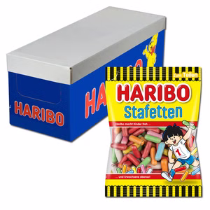 Haribo Stafetten, Lakritz, 24 Beutel je 160g Haribo Stafetten, Lakritz, 24 Beutel je 160g Bild 1