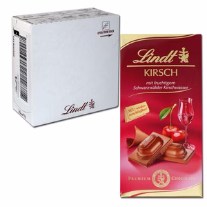 Lindt Kirsch Schokolade 100g, 12 Tafeln Lindt Kirsch Schokolade 100g, 12 Tafeln Bild 1