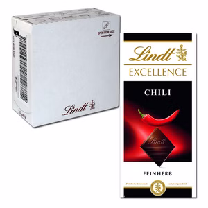 Lindt Excellence Chili 100g Schokolade 20 Tafeln Lindt Excellence Chili 100g Schokolade 20 Tafeln Bild 1
