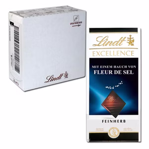 Lindt Excellence Fleur de Sel, Meersalz 100g 20 Tafeln Lindt Excellence Fleur de Sel, Meersalz 100g 20 Tafeln Bild 1