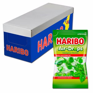 Haribo Air-Drops Eukalyptus-Menthol 12 Beutel je 100g Bild 1