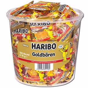 Haribo Goldbären Minibeutel, Fruchtgummi, 100 Beutel Bild 1