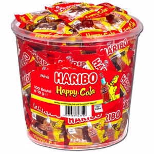 Haribo Happy Cola, Colafläschen, 100 Minibeutel Bild 1