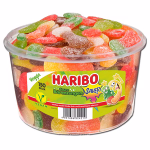 Haribo Saure Bärenzungen, Fruchtgummi, 150 Stück Bild 1
