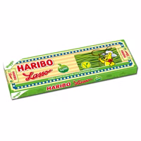 Haribo Lasso Apfel, Konfekt-Schlangen 65 cm, 50 Stück Haribo Lasso Apfel, Konfekt-Schlangen 65 cm, 50 Stück Bild 1