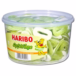 Haribo Saure Apfel-Ringe, Fruchtgummi sauer, 150 Stück Bild 1