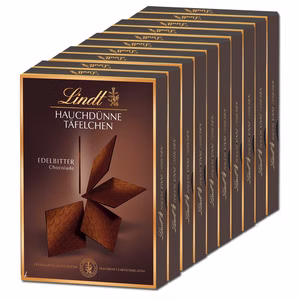 Lindt Hauchdünne Täfelchen Edelbitter 10 Packungen a 125g Lindt Hauchdünne Täfelchen Edelbitter 10 Packungen a 125g Bild 1