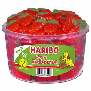 Haribo Riesen-Erdbeeren, Fruchtgummi, 150 Stück Bild 1