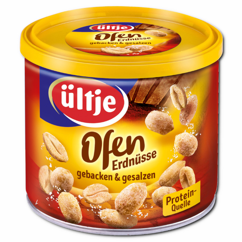 Ültje Ofen gebackene Erdnüsse, gesalzen, Nüsse, 180g Dose Ültje Ofen gebackene Erdnüsse, gesalzen, Nüsse, 180g Dose Bild 1