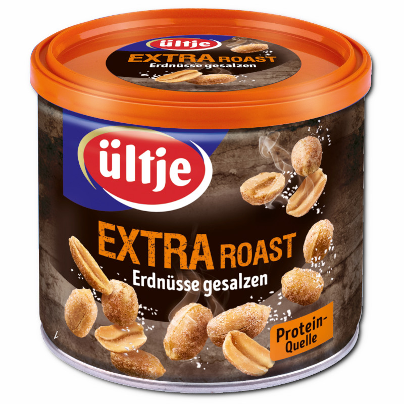 Ültje Extra Roast Erdnüsse, gesalzen, Nüsse, 180g Dose Ültje Extra Roast Erdnüsse, gesalzen, Nüsse, 180g Dose Bild 1