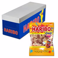 Haribo Happy Cola Sauer, Colafläschen, 18 Beutel je 175g Haribo Happy Cola Sauer, Colafläschen, 18 Beutel je 175g Bild 1