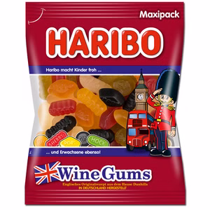 Haribo Wine Gums englisches Weingummi 500g Beutel Bild 1