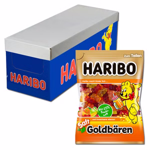 Haribo Saft-Goldbären, Fruchtgummi, 20 Beutel je 160g Bild 1