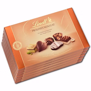 Lindt Pralines Nougat Schokolade 6 Packungen je 200g Lindt Pralines Nougat Schokolade 6 Packungen je 200g Bild 1