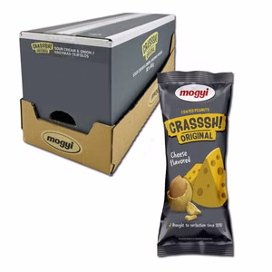 Mogyi Crasssh! Erdnüsse im Teig Käse 30 Beutel je 60g Bild 1