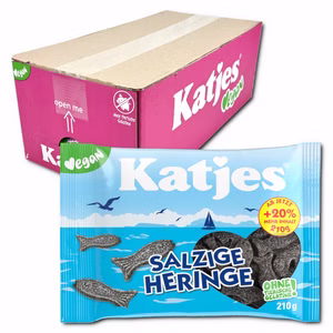 Katjes Salzige Heringe, Lakritz, 18 Beutel je 210g Katjes Salzige Heringe, Lakritz, 18 Beutel je 210g Bild 1