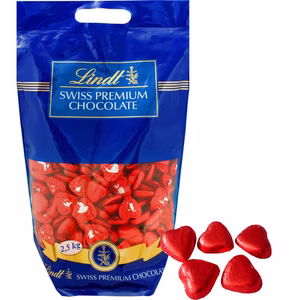 Lindt Herzli Milch rot 2,5 Kg, Schokolade, Praline Lindt Herzli Milch rot 2,5 Kg, Schokolade, Praline Bild 1