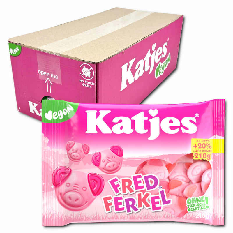 Katjes Fred Ferkel, Fruchtgummi Schaumzucker 16 Beutel je 210g Katjes Fred Ferkel, Fruchtgummi Schaumzucker 16 Beutel je 210g Bild 1