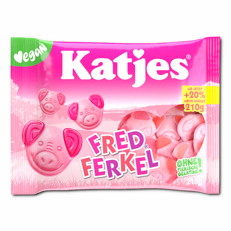 Katjes Fred Ferkel, Fruchtgummi Schaumzucker 16 Beutel je 210g Katjes Fred Ferkel, Fruchtgummi Schaumzucker 16 Beutel je 210g Bild 3