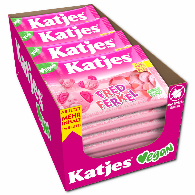 Katjes Fred Ferkel, Fruchtgummi Schaumzucker 16 Beutel je 210g Katjes Fred Ferkel, Fruchtgummi Schaumzucker 16 Beutel je 210g Bild 2