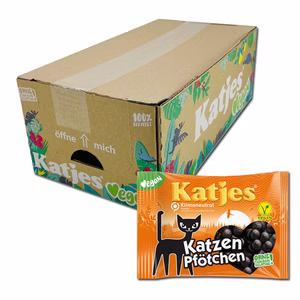 Katjes Katzen Pfötchen, Lakritz, 22 Beutel je 175g Bild 1