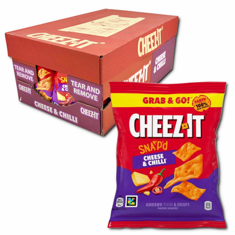 Cheez It Cheese & Chilli, Gebäck, 20 Beutel je 40g Cheez It Cheese & Chilli, Gebäck, 20 Beutel je 40g Bild 1