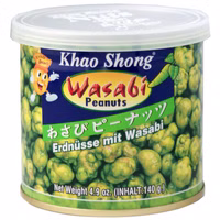 Khao Shong Erdnüsse mit Wasabi Knabbergebäck 140g Dose Khao Shong Erdnüsse mit Wasabi Knabbergebäck 140g Dose Bild 1