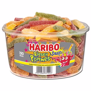 Haribo Riesen Pommes, Fruchtgummi sauer, 150 Stück Bild 1