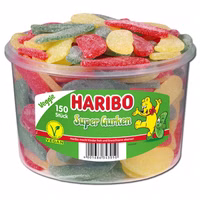 Haribo Super Gurken, Fruchtgummi sauer, 150 Stück Haribo Super Gurken, Fruchtgummi sauer, 150 Stück Bild 1