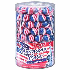 Küfa American Cola Lutscher mit Brause, Lolly 100 Stück Küfa American Cola Lutscher mit Brause, Lolly 100 Stück Bild 1