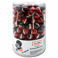 Küfa Schoko-Mint Kugel Lutscher, Lolli, Lolly 100 Stück Küfa Schoko-Mint Kugel Lutscher, Lolli, Lolly 100 Stück Bild 1