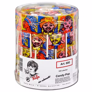 Küfa Candy Pop Frucht, Motivlutscher, Lolly, 100 Stück Küfa Candy Pop Frucht, Motivlutscher, Lolly, 100 Stück Bild 1