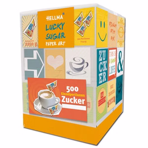 Hellma Lucky Sugar Paper Art, 500 Mini Zucker-Pyramiden Bild 1