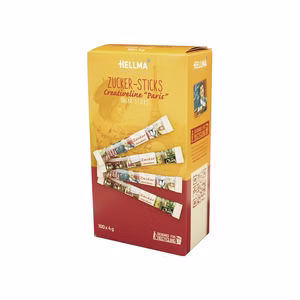 Hellma Zucker-Sticks Creativeline Paris, Feinzucker-Portionen, 100 Stück Bild 1