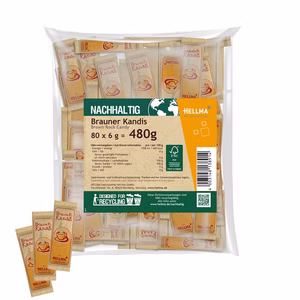 Hellma brauner Kandis-Zucker, 80 Portionen im Beutel Bild 1
