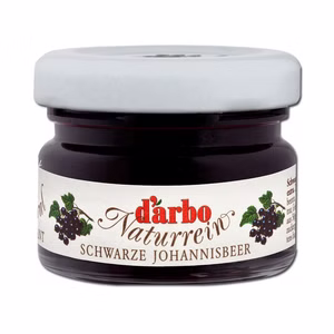 Darbo Schwarze Johannisbeer Konfitüre im Miniglas, 60 Stück