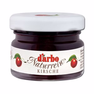 Darbo Kirsch Konfitüre im Miniglas, Naturrein, 60 Stück