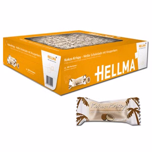 Hellma Kokos Krispy, weiße Schokolade mit Kokos 380 Stück Bild 1