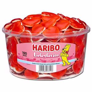 Haribo Liebesherzen, Fruchtgummi, 150 Stück Bild 1