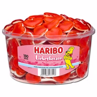 Haribo Liebesherzen, Fruchtgummi, 150 Stück Haribo Liebesherzen, Fruchtgummi, 150 Stück Bild 1