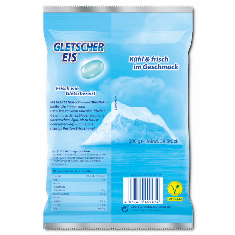 Gletschereis, Erfrischungs-Bonbon, 14 Beutel je 200g Gletschereis, Erfrischungs-Bonbon, 14 Beutel je 200g Bild 3