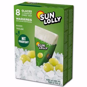 Sun Lolly Traube, Wassereis, 8 Packungen Sun Lolly Traube, Wassereis, 8 Packungen Bild 1