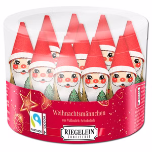 Riegelein Weihnachtsmann mit Mütze, Schokolade, 9 Stück Bild 1