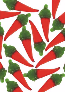 Hot Chili Peppers Kilo-Ware, scharfes Fruchtgummi, 1kg Beutel Bild 1