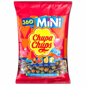 Chupa Chups Mini Lutscher im Beutel, Lolly, 360 Stück Bild 1